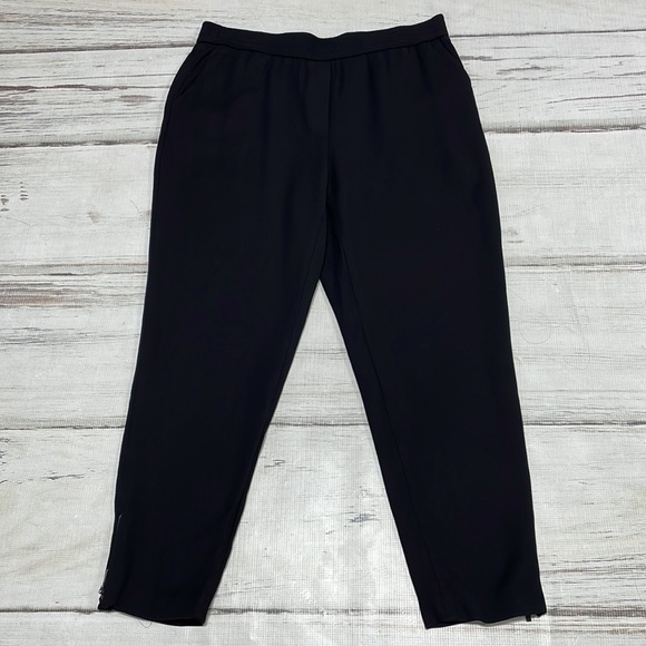 Classiques Entier Pants Black Tapered Trousers Ankle Zip Size Medium - Picture 5 of 12